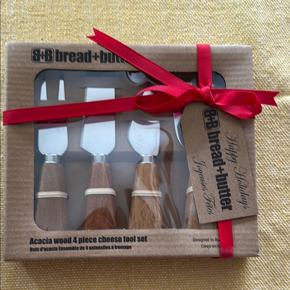 Bread + Butter Acacia Wood Cheese Tool Set